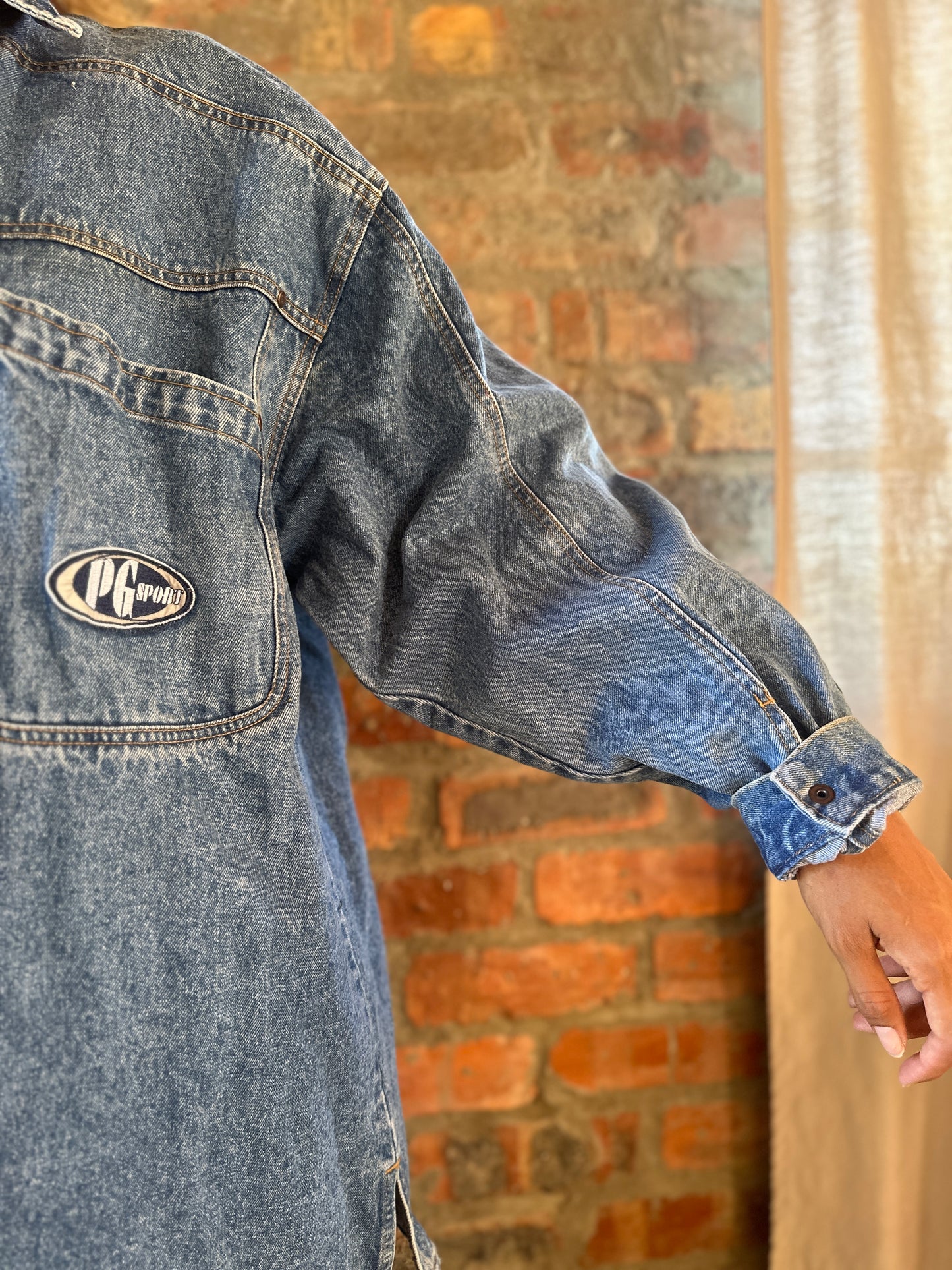 Oversized vintage denim jacket