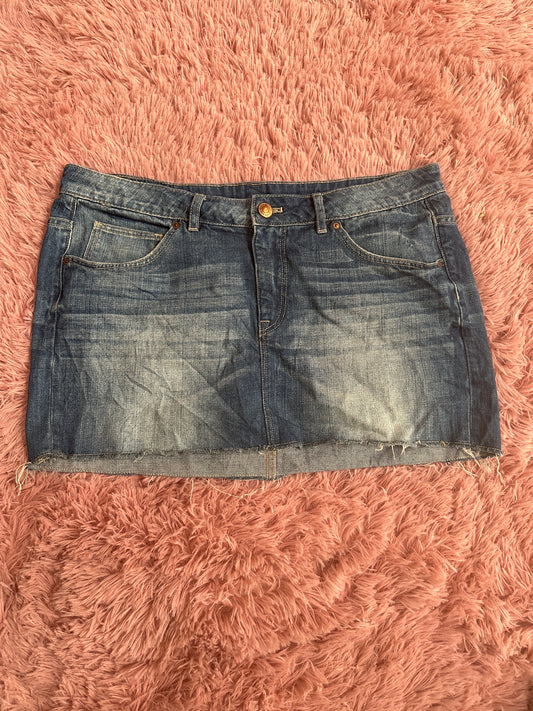 Denim micro skirt