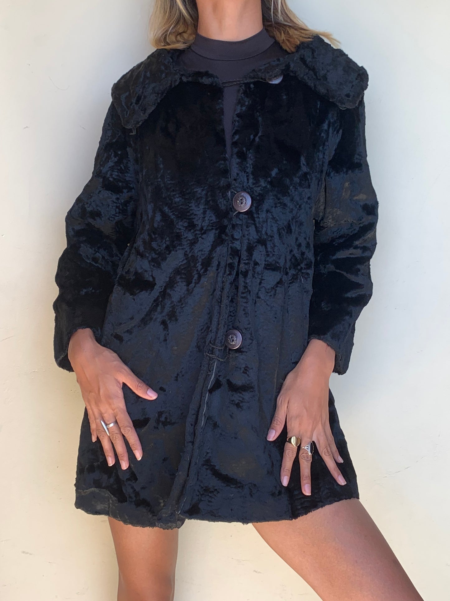 Velvet vintage short coat