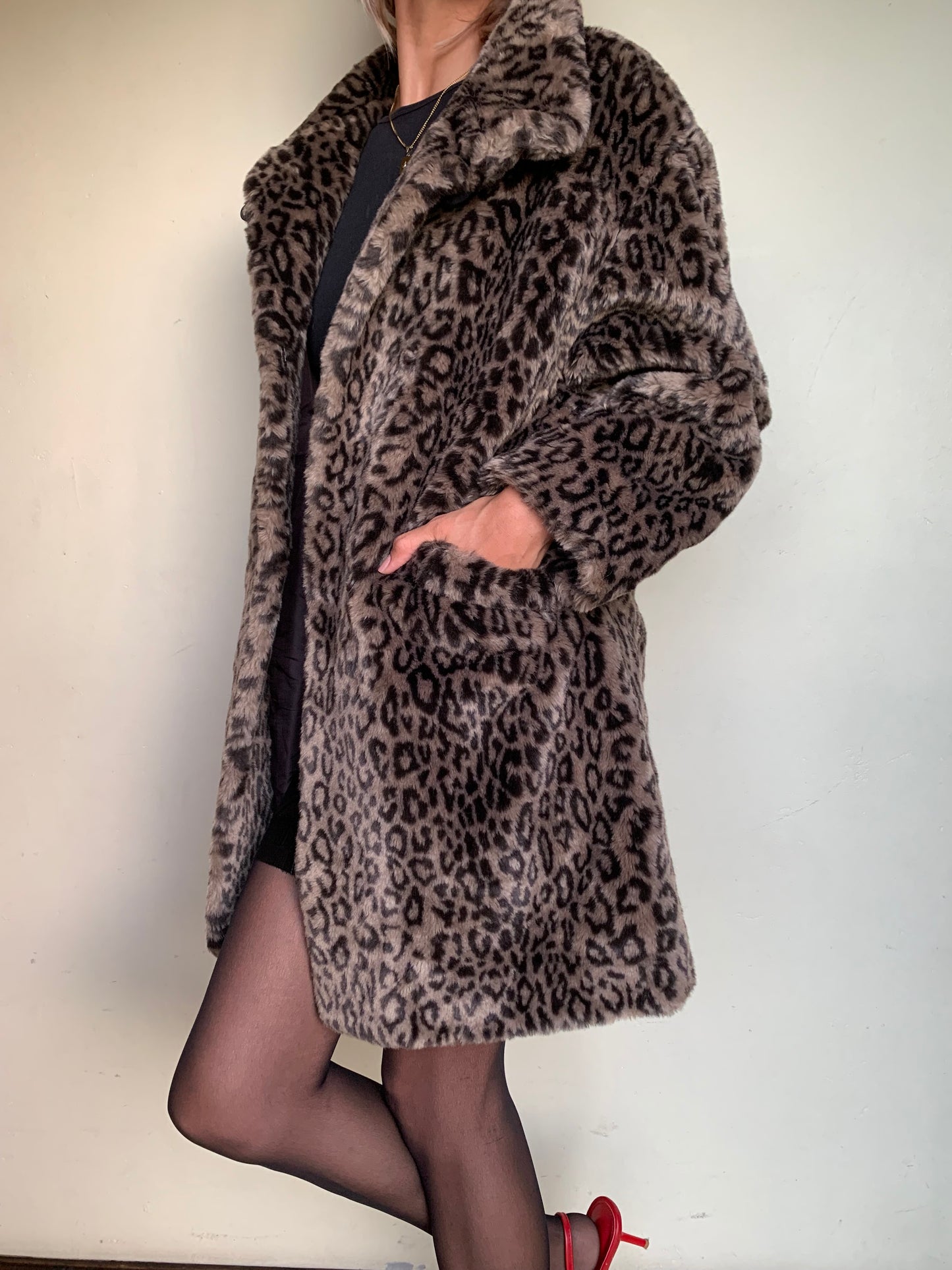 Animal print coat