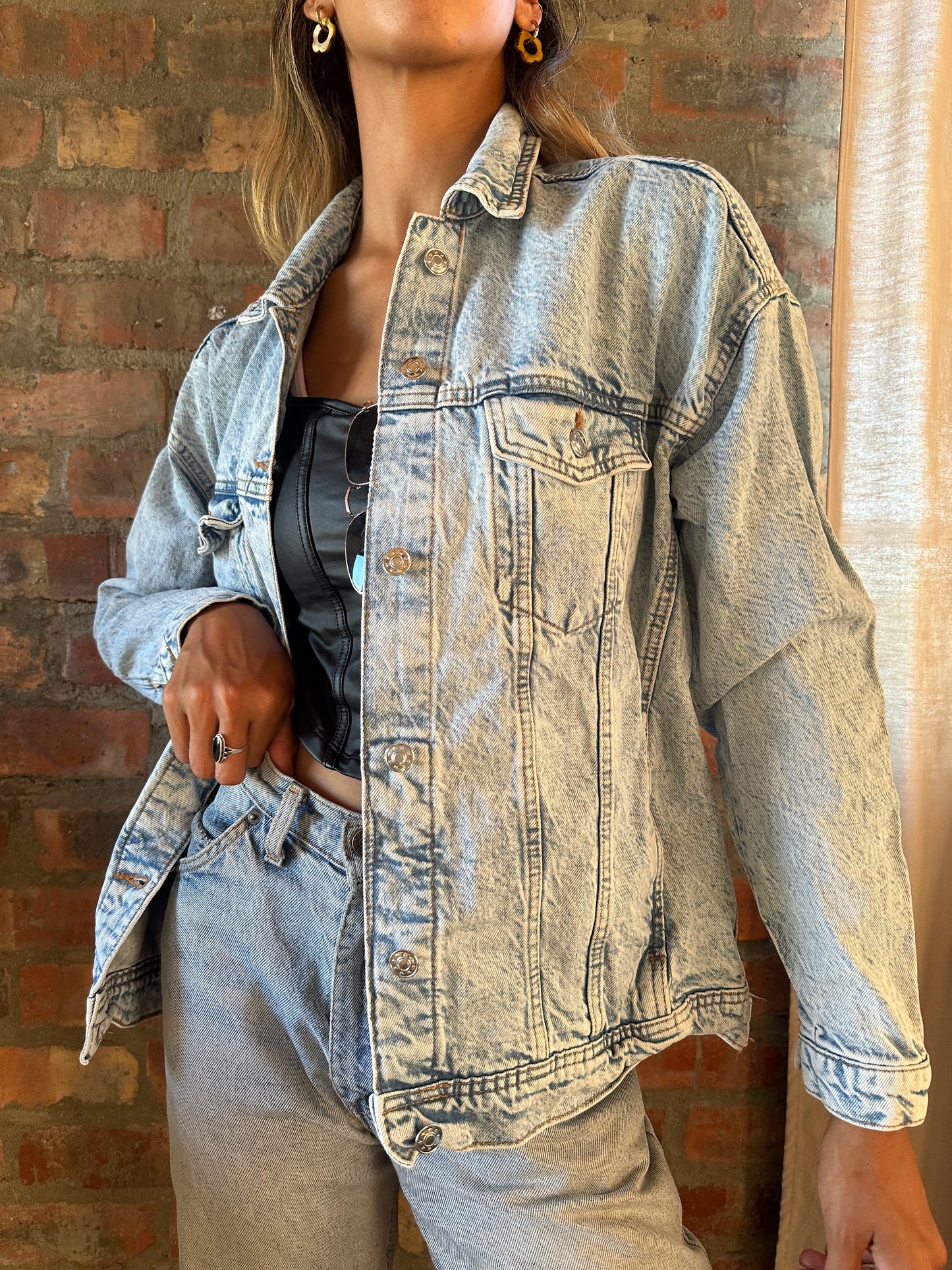 Light wash denim jacket