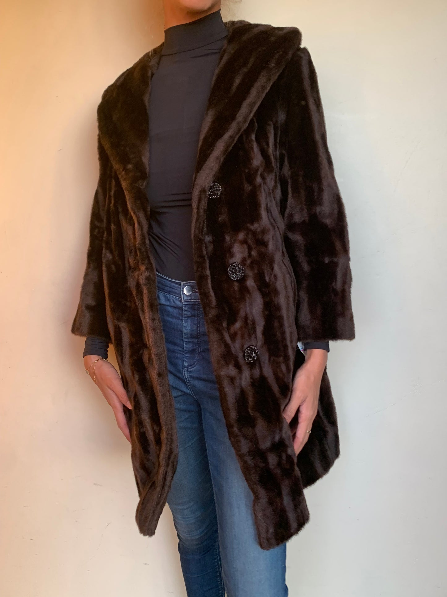 Faux fur coat