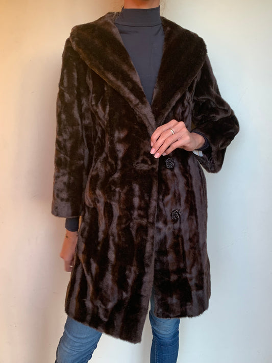 Faux fur coat