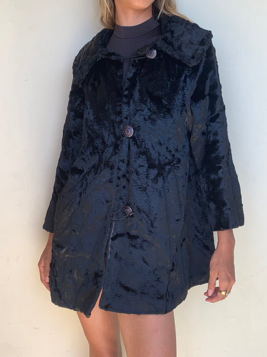 Velvet vintage short coat