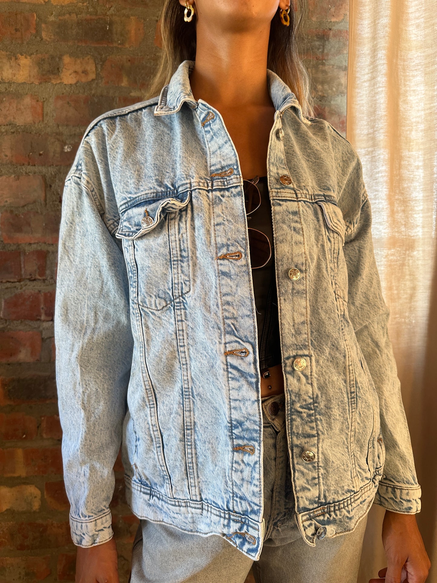 Light wash denim jacket