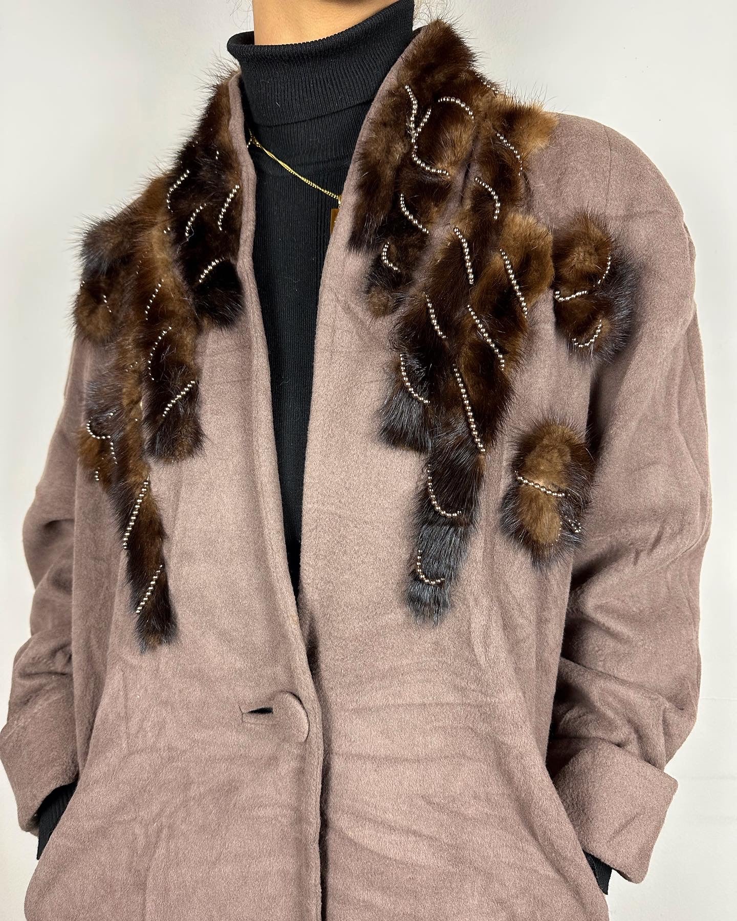 Wool and fur coat by Anna Lugli