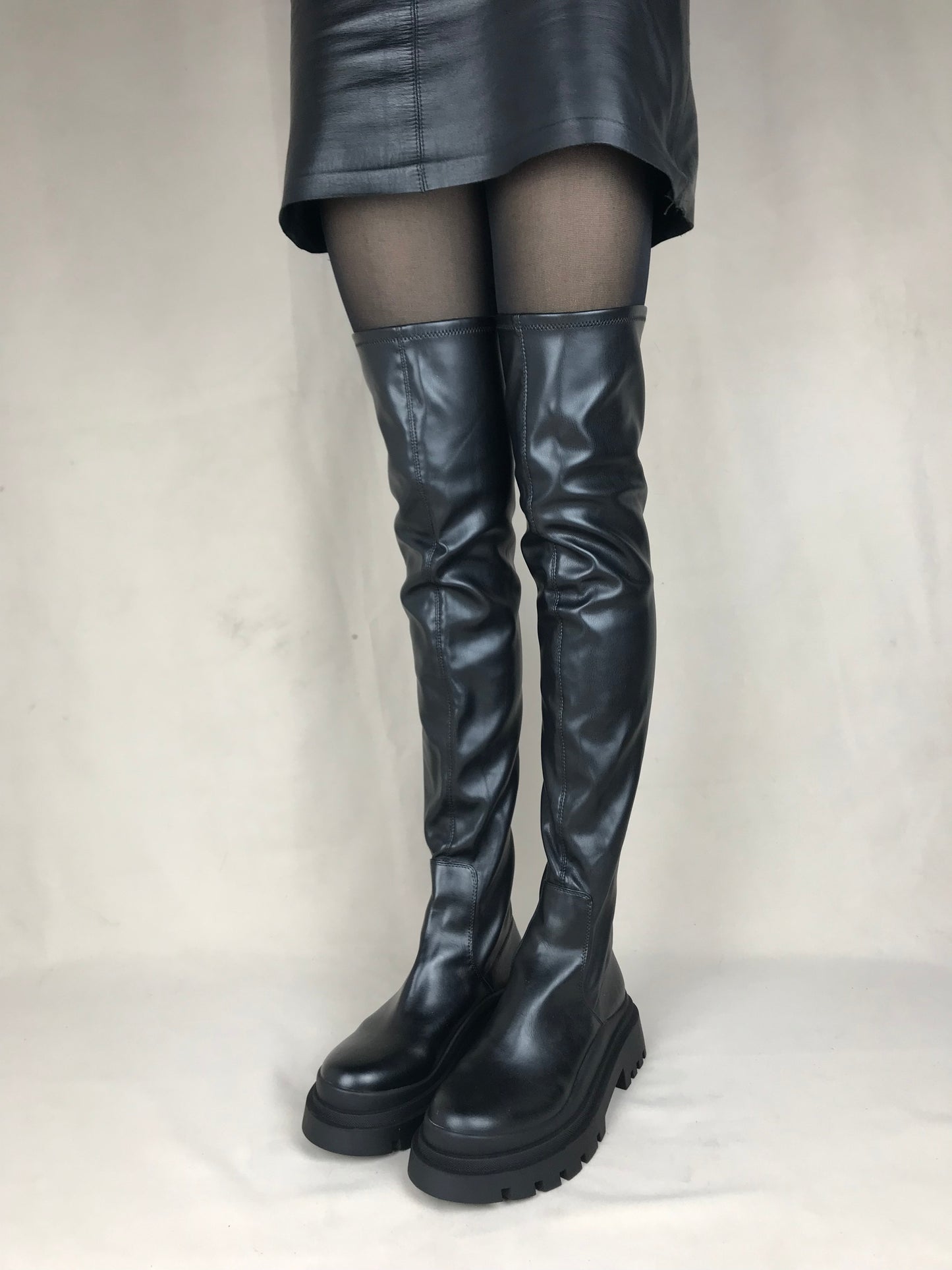 Chunky over-the-knee boots by Zara