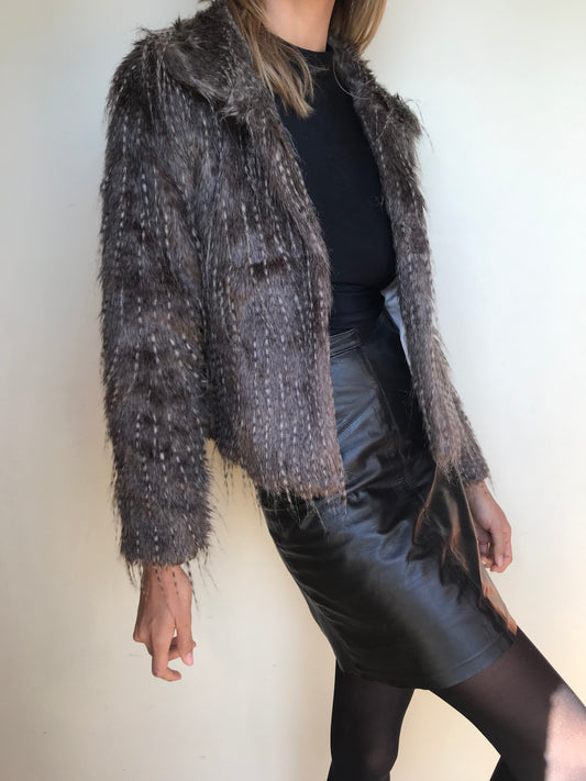 Faux fur jacket