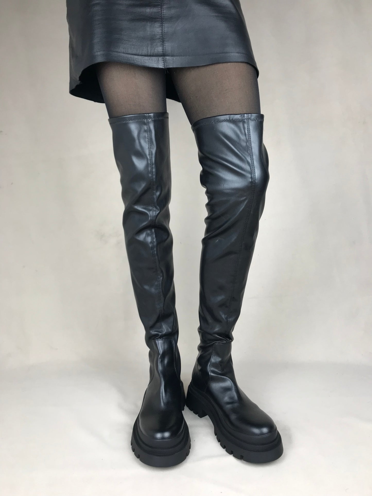 Chunky over-the-knee boots by Zara