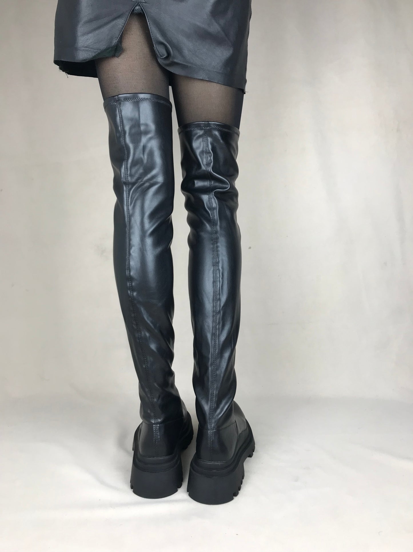 Chunky over-the-knee boots by Zara