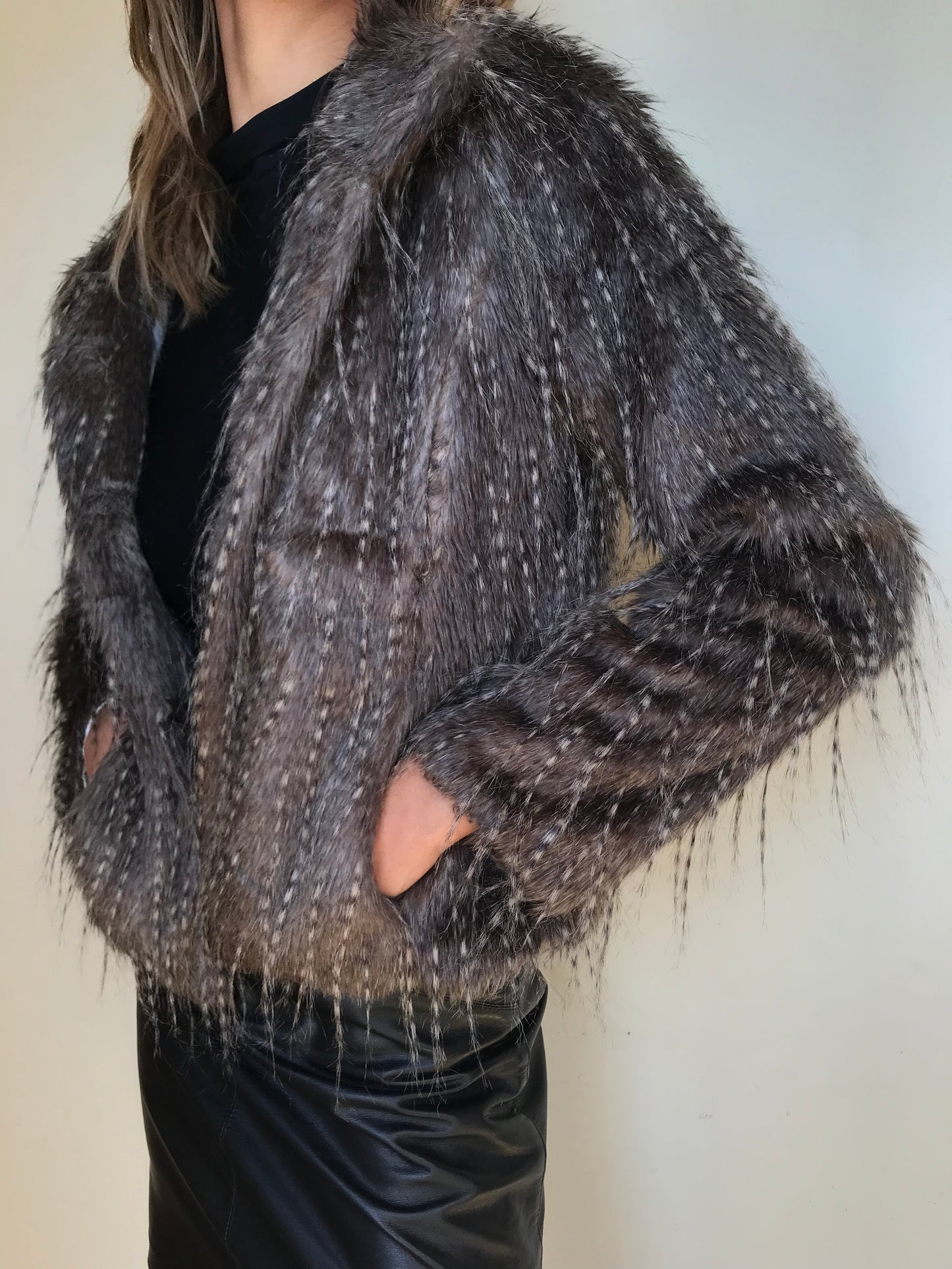 Faux fur jacket