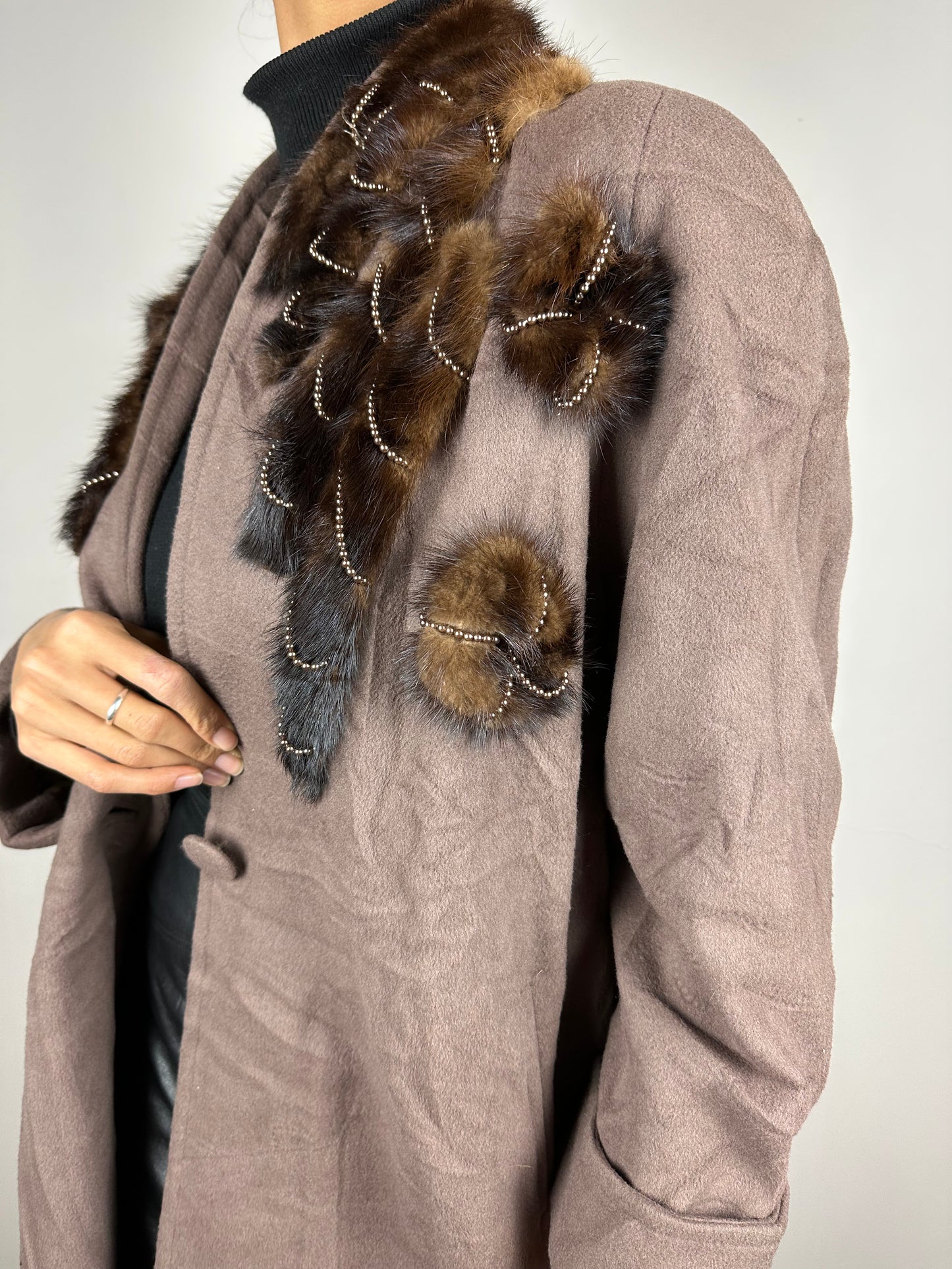 Wool and fur coat by Anna Lugli