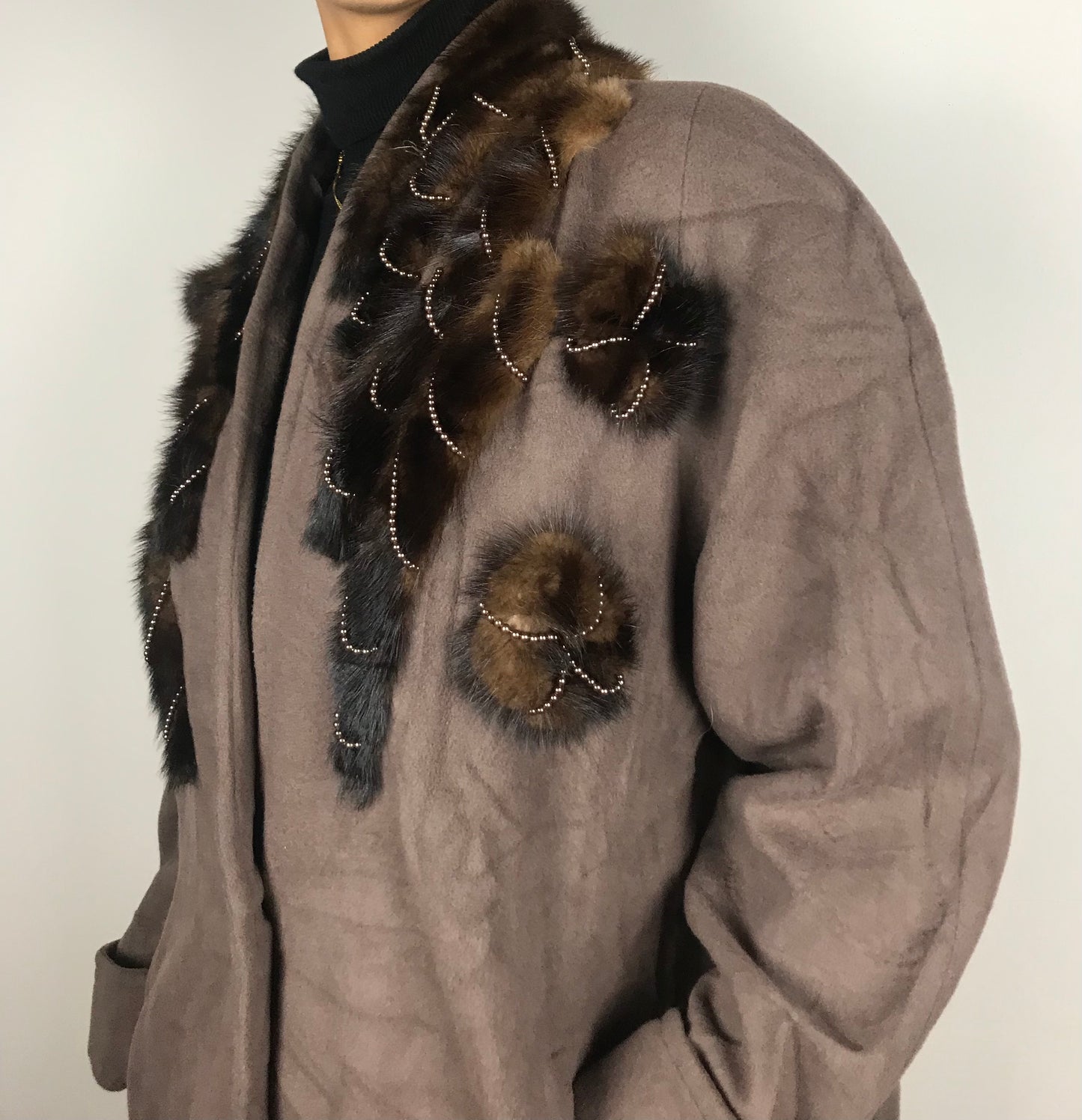 Wool and fur coat by Anna Lugli