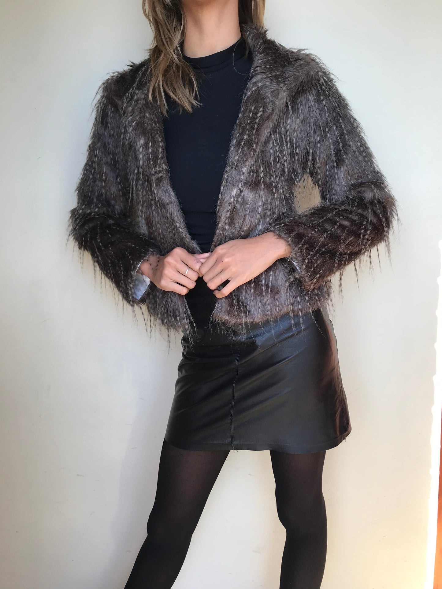 Faux fur jacket